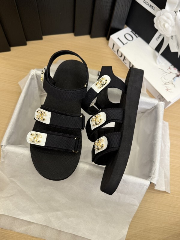 CC Logo Velcro Strap Sandals(Female)36-41=
