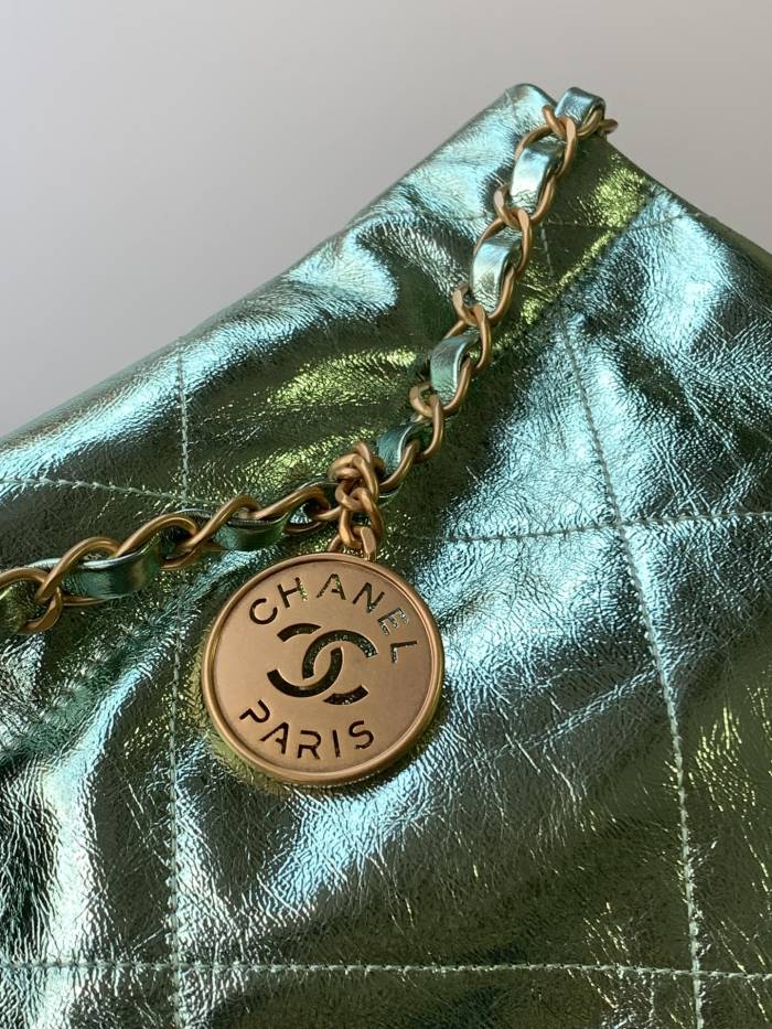 25C 22 Bag Medium Metallic Mint “35x37x7cm” -008 =AS3260