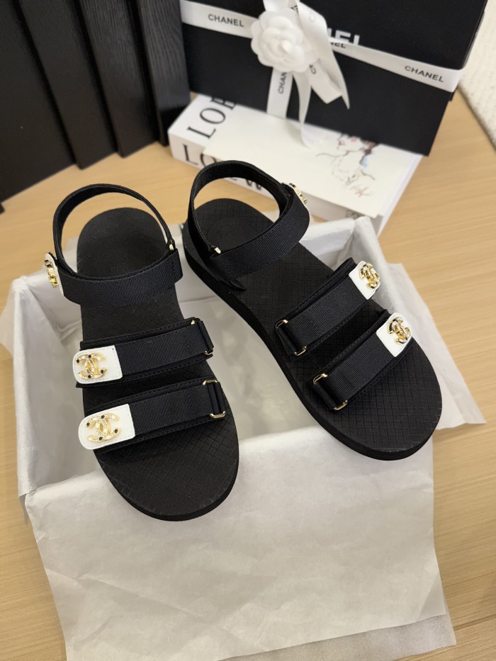 CC Logo Velcro Strap Sandals(Female)36-41=