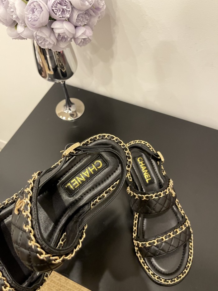 Quilted Lambskin Sandals(Female)36-41=