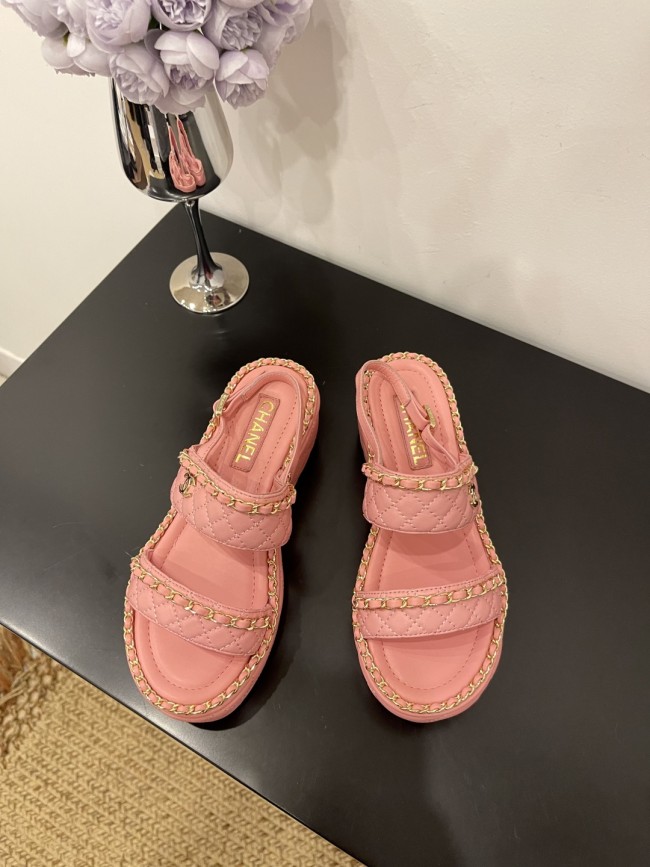 Quilted Lambskin Sandals(Female)36-41=