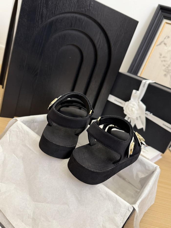 CC Logo Velcro Strap Sandals(Female)36-41=