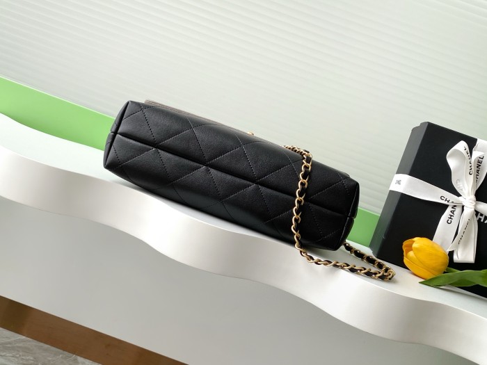 25A Flap Bag Medium Suede Lambskin “18x29x8cm” -008 =AS5637