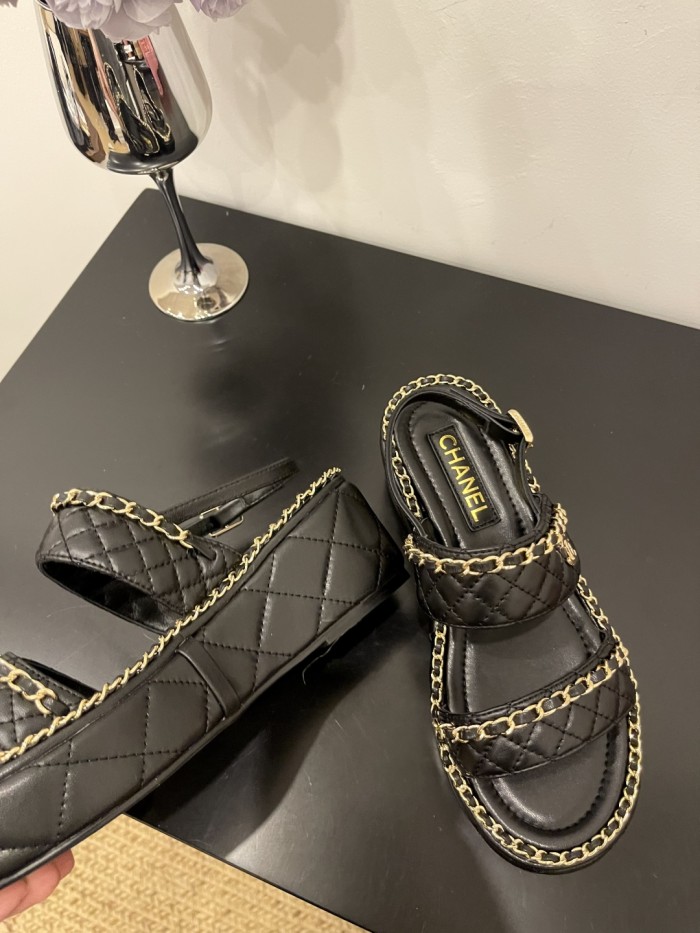 Quilted Lambskin Sandals(Female)36-41=