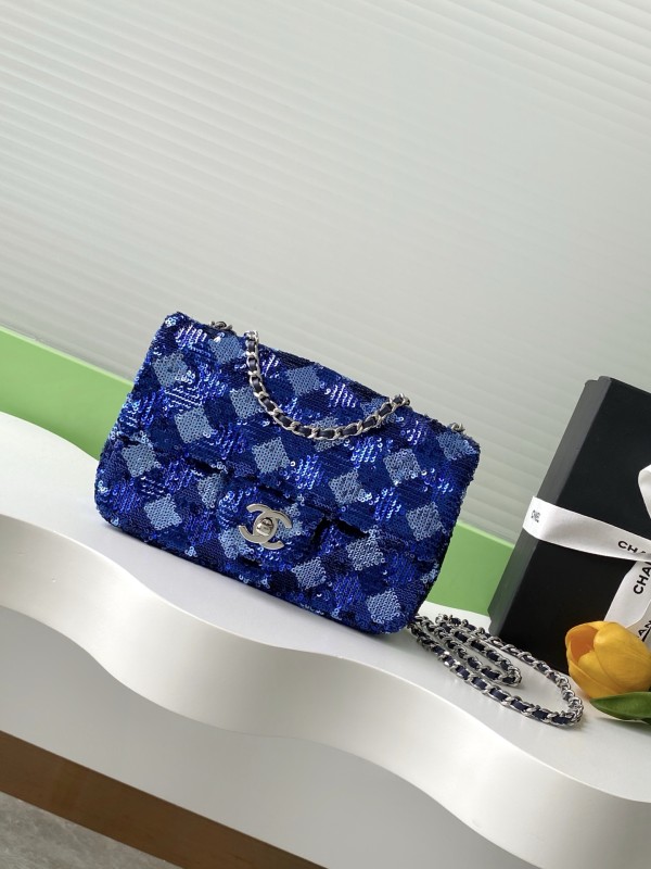 25 Mini Classic Flap Sequin Stone Pattern “14x21x8cm” -058 =AS4561