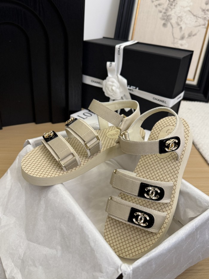 CC Logo Velcro Strap Sandals(Female)36-41=