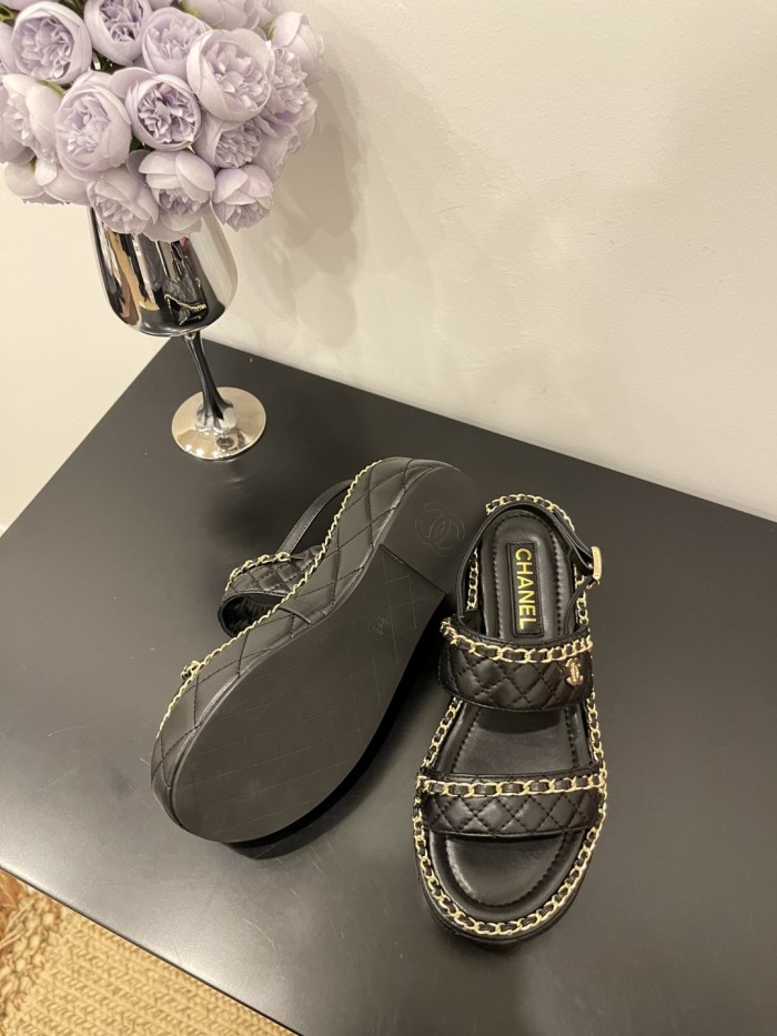 Quilted Lambskin Sandals(Female)36-41=