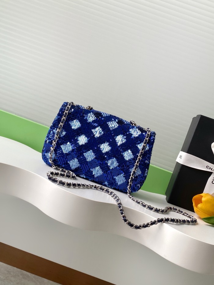 25 Mini Classic Flap Sequin Stone Pattern “14x21x8cm” -058 =AS4561