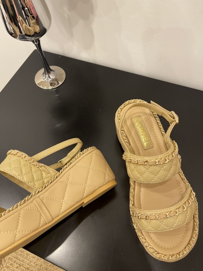 Quilted Lambskin Sandals(Female)36-41=
