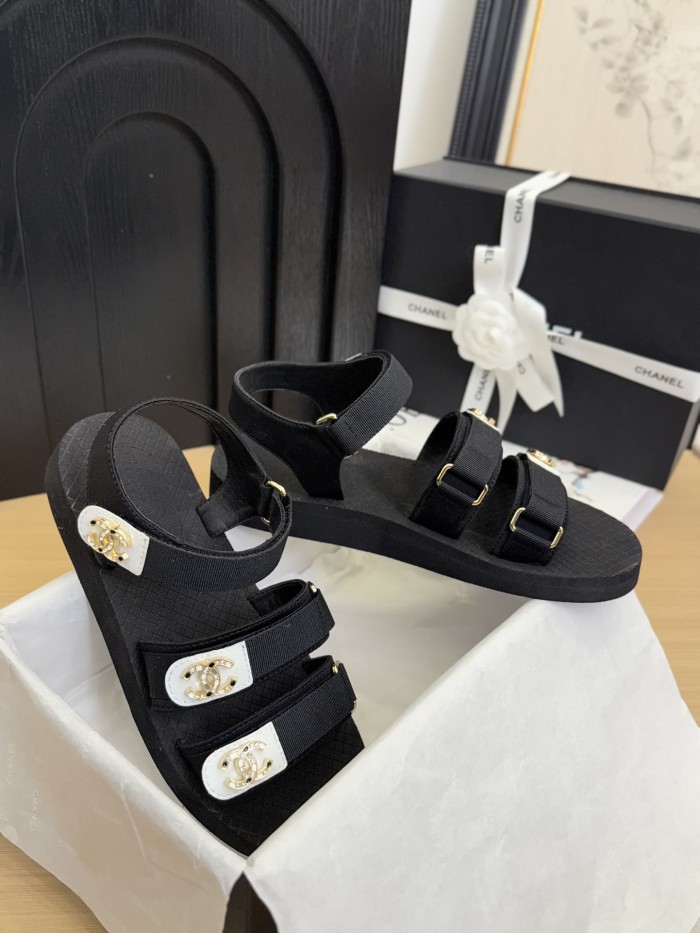CC Logo Velcro Strap Sandals(Female)36-41=