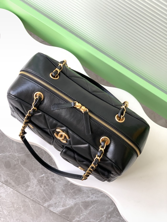 24K Bowling Shopping Bag Calfskin “21x33x15cm” -0001 =AS4933