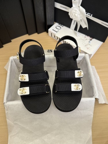 CC Logo Velcro Strap Sandals(Female)36-41=