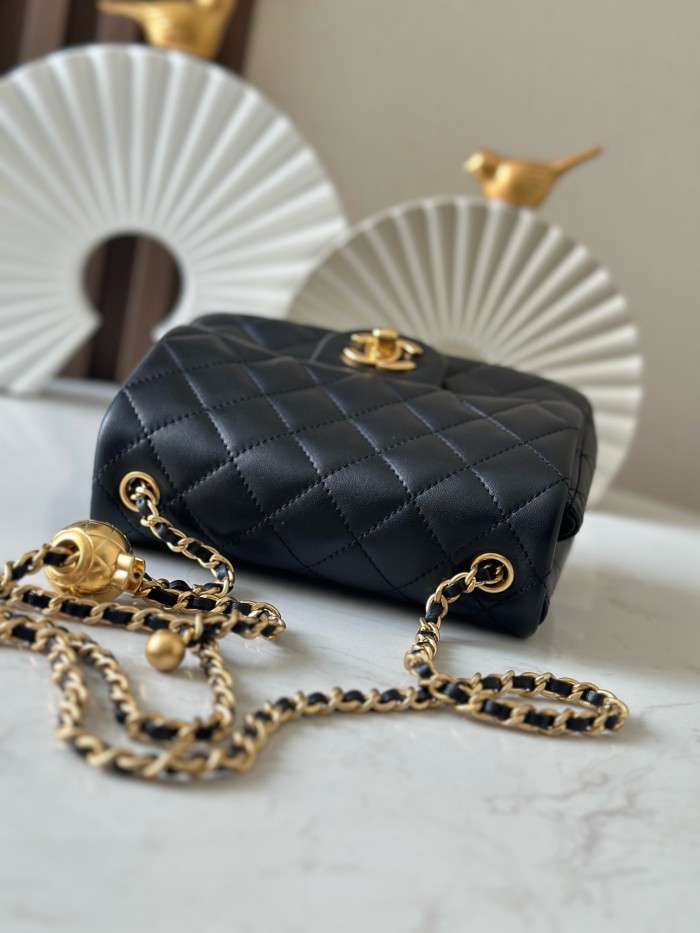 25 Edition CF Square Mini Flap Gold Ball “18x15x7cm” -056 =1786