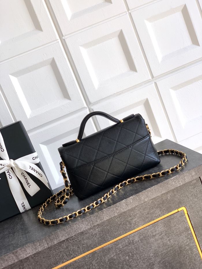 25K Small Quilted Caviar Handbag with Top Handle “20x11.5x5.5cm” -056 =AS5196