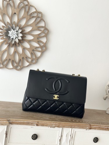 Vintage Large Single Shoulder Bag Lambskin “33x23x11cm” -0301 =A2215
