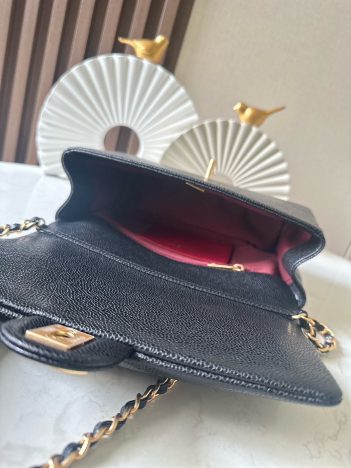 Vintage Non-Quilted Classic Flap Bag “22x13x7cm” -058 =3320