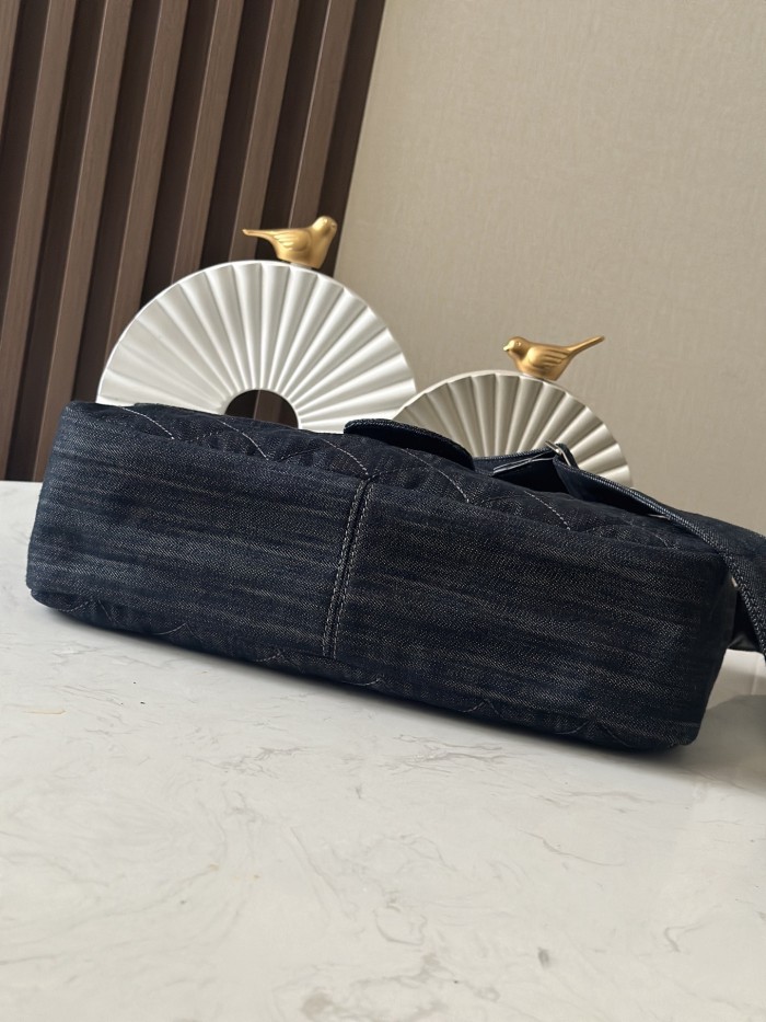 Vintage XXL Denim Messenger Bag Small “34x22x10cm” -038 =3322