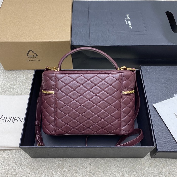 GABY large vanity bag in lambskin  22.5*15*8CM  -006=