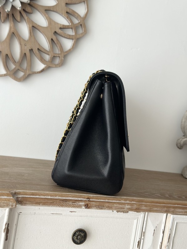 Vintage Large Single Shoulder Bag Grained Calfskin “33x23x11cm” -0301 =A2215