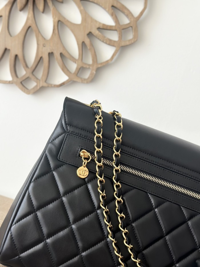 Vintage Large Single Shoulder Bag Lambskin “33x23x11cm” -0301 =A2215