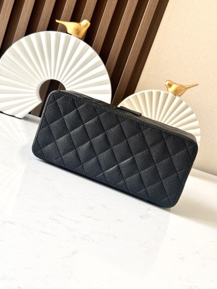 Vintage Long Vanity Case Grained Calfskin “22x10x8.5cm” -037 =2226