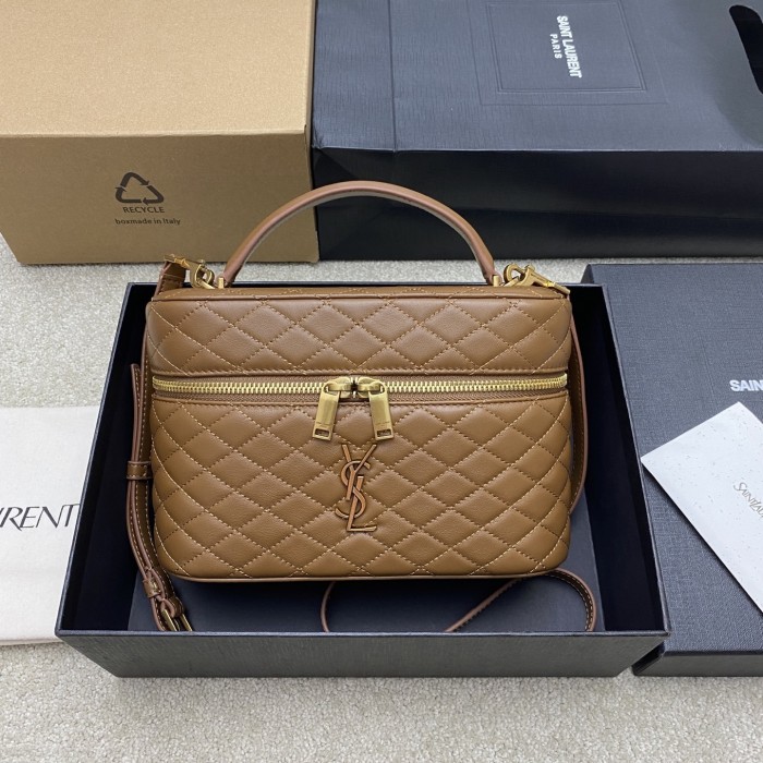 GABY large vanity bag in lambskin  22.5*15*8CM  -006=