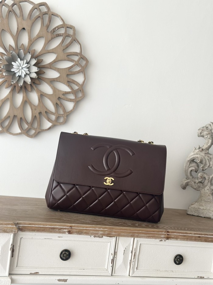 Vintage Large Single Shoulder Bag Lambskin “33x23x11cm” -0301 =A2215