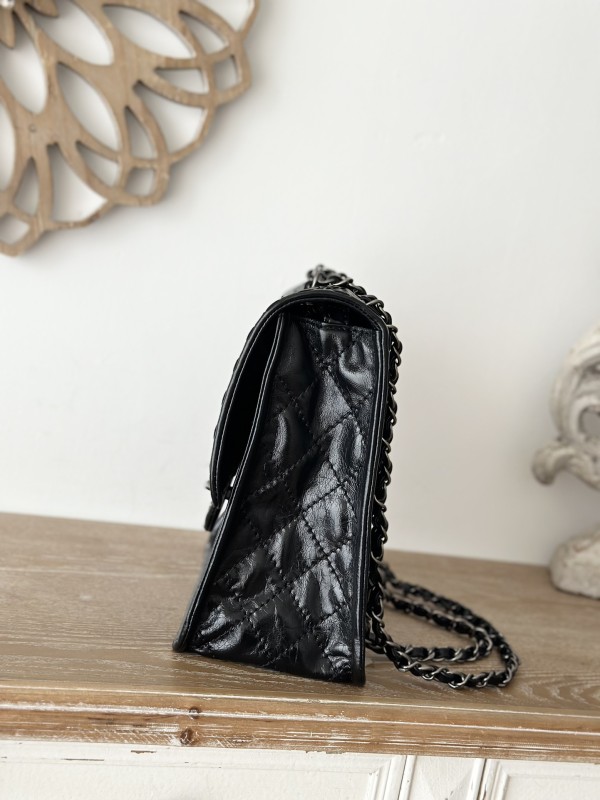 Vintage Flap Tofu Bag Resin Leather “26x23x11cm” -0501 =2225