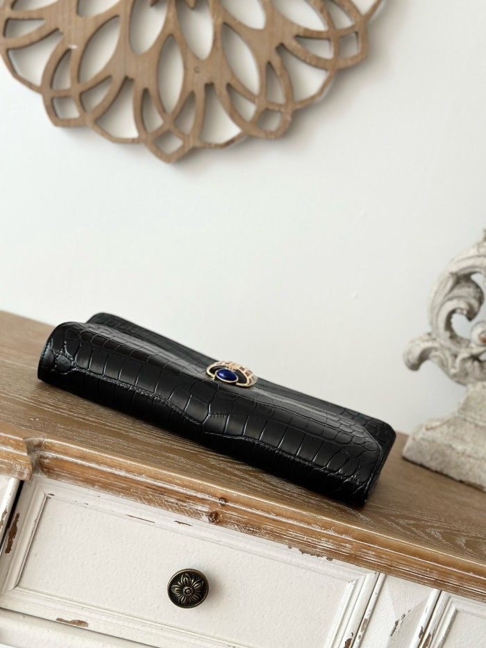Vintage Crocodile Embossed Clutch “30x13x4cm” -008 =A2217