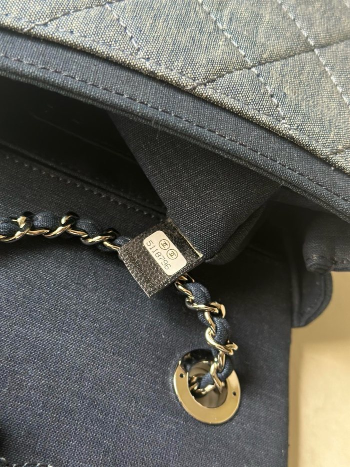 Vintage Denim Quilted Mini Flap Bag “17x13x8cm” -057 =3325