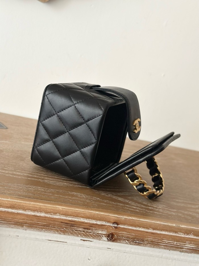 Vintage Mini Vanity Case Grained Calfskin “11x9.5x8.5cm” -036 =2227