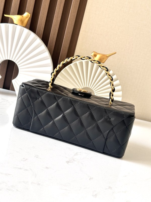 Vintage Long Vanity Case Grained Calfskin “22x10x8.5cm” -037 =2226