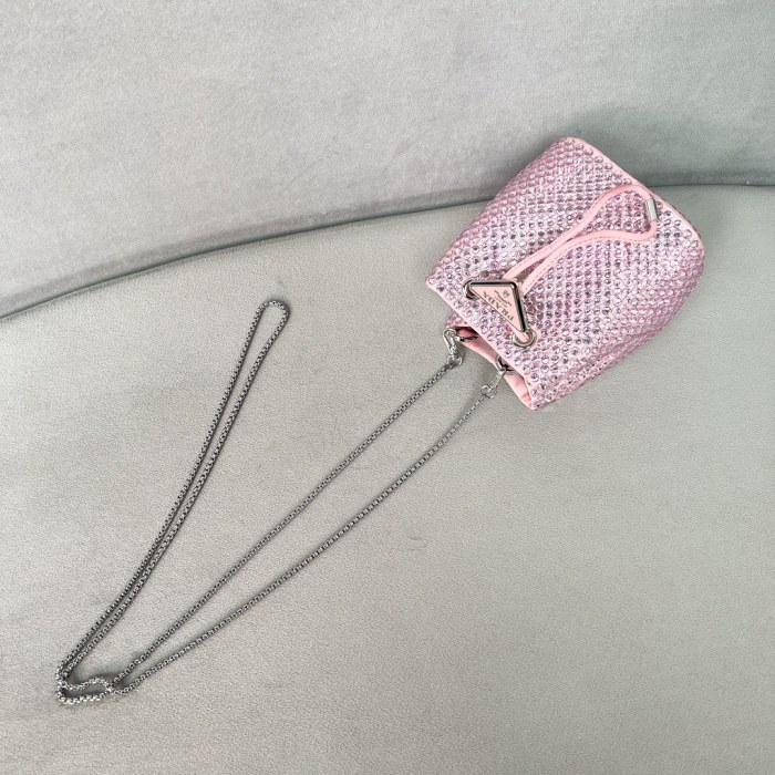 Satin Mini-Bag With Crystals“12*10*7CM”-056=