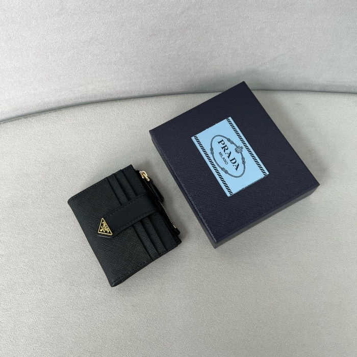 Saffiano and smooth leather card holder“10*8CM”-003=