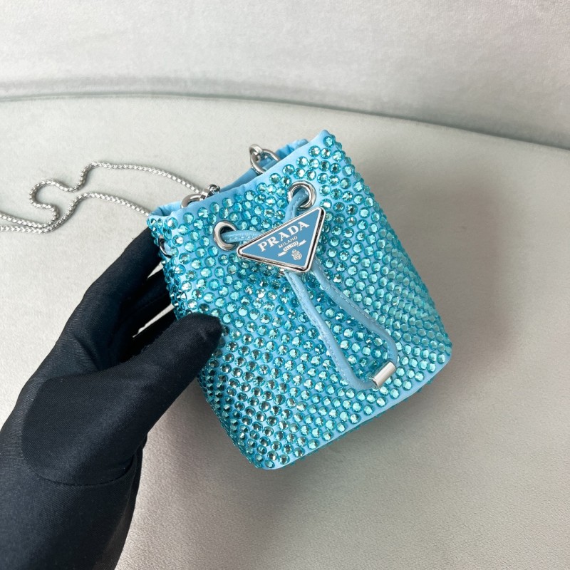 Satin Mini-Bag With Crystals“12*10*7CM”-056=