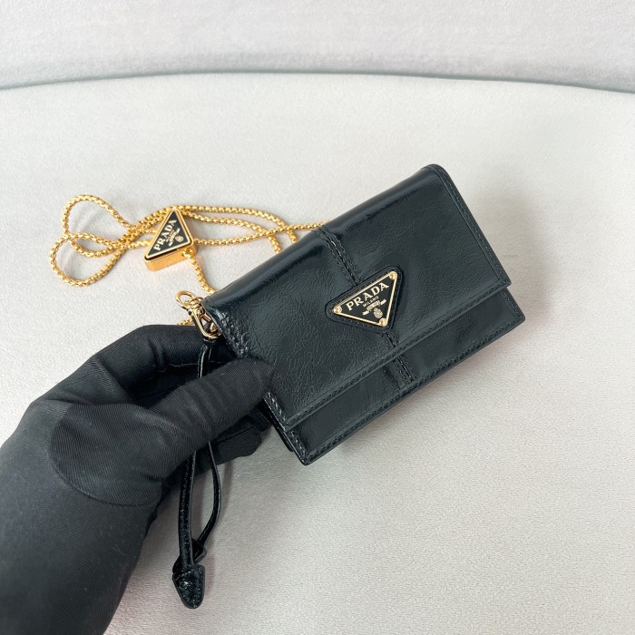 Leather Card Holder With Shoulder Strap“11.5*8*2.5CM”-083=