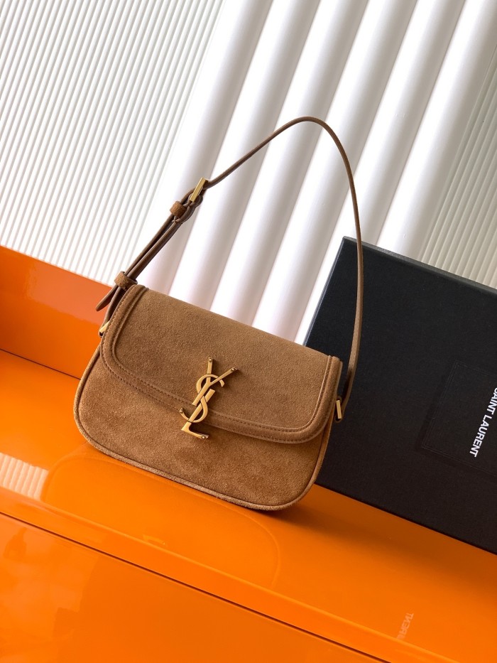 SOLFERINO MINI IN SUEDE SAINT LAURENT “18*13*6.5CM”  -056=