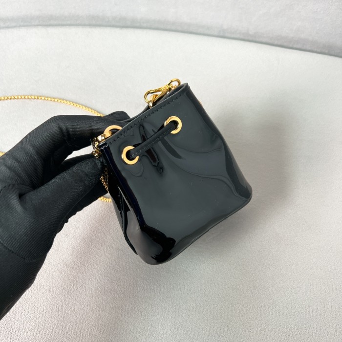 Patent Leather Mini-Pouch“9.5*9*6CM”-086=