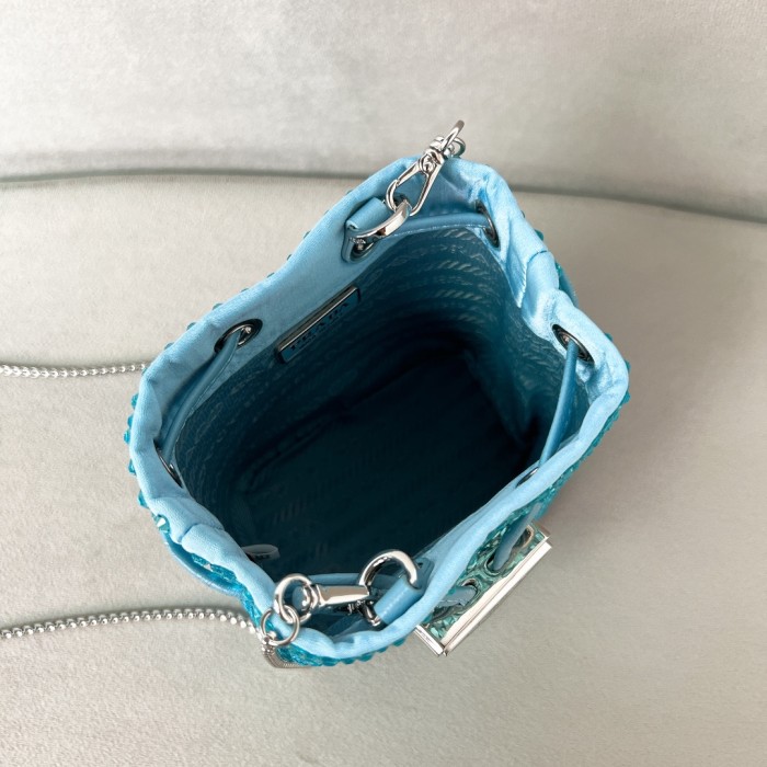 Satin Mini-Bag With Crystals“12*10*7CM”-056=
