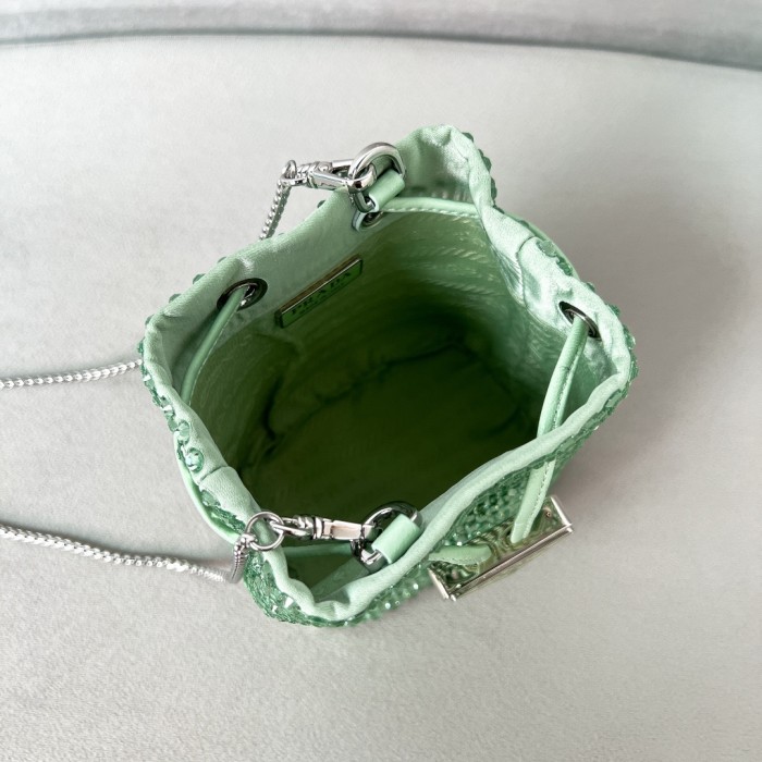 Satin Mini-Bag With Crystals“12*10*7CM”-056=