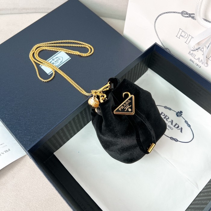 Chain-Linked Velvet Mini BucketBag“9.5*9*6CM”-086=