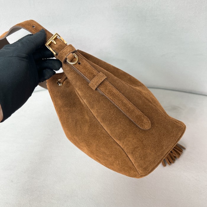 Suede Bucket Bag“24*23.5*12CM”-0801=