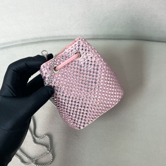 Satin Mini-Bag With Crystals“12*10*7CM”-056=