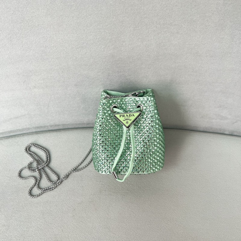 Satin Mini-Bag With Crystals“12*10*7CM”-056=