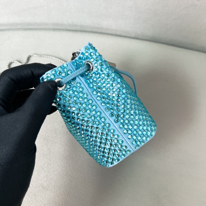 Satin Mini-Bag With Crystals“12*10*7CM”-056=