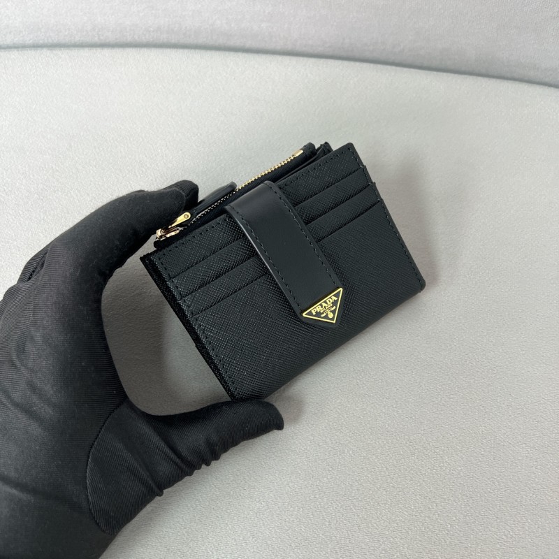 Saffiano and smooth leather card holder“10*8CM”-003=