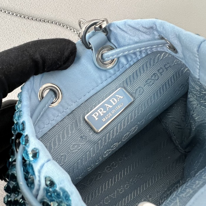Satin Mini-Bag With Crystals“12*10*7CM”-056=