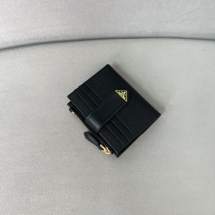 Saffiano and smooth leather card holder“10*8CM”-003=