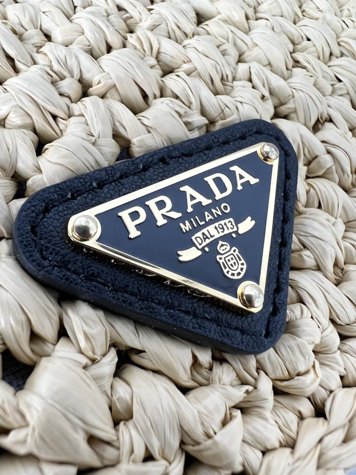 Logo-embroidered Woven Shoulder Bag“20*13*7CM”-089=
