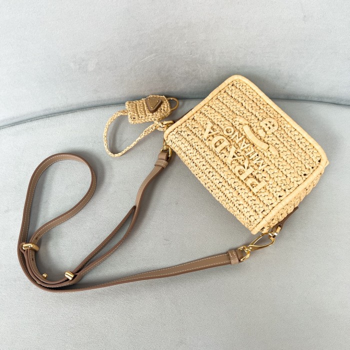 Raffia Shoulder Bag“16.5*12*5CM”-0811=